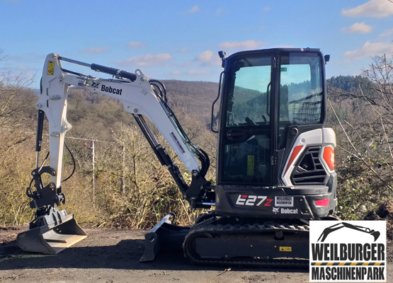 2,7 t Minibagger Bagger mieten - Bobcat E27z